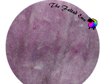 Needle Felting Wool Batt / HFB12 Wisteria Carded Wool Fluffy Batt - Sold per 1 oz.