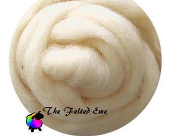 Needle Felting Wool Roving / NR4 Au Natural Carded Wool Roving - Sold per 1 oz.