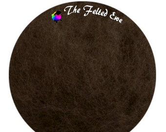 Needle Felting Maori Wool Batt / FB75 Cocoa Bean Maori Wool Fluffy Batt - Sold per 1 oz.