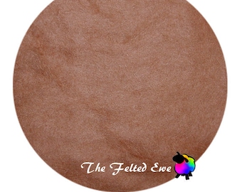 Needle Felting Wool Batt / DR43 Golden Sienna Carded Wool Batt - Sold per 1 oz.