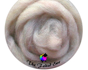 Needle Felting Wool Roving / ES41 Mother of Pearl Carded Wool Sliver - Sold per 1 oz.