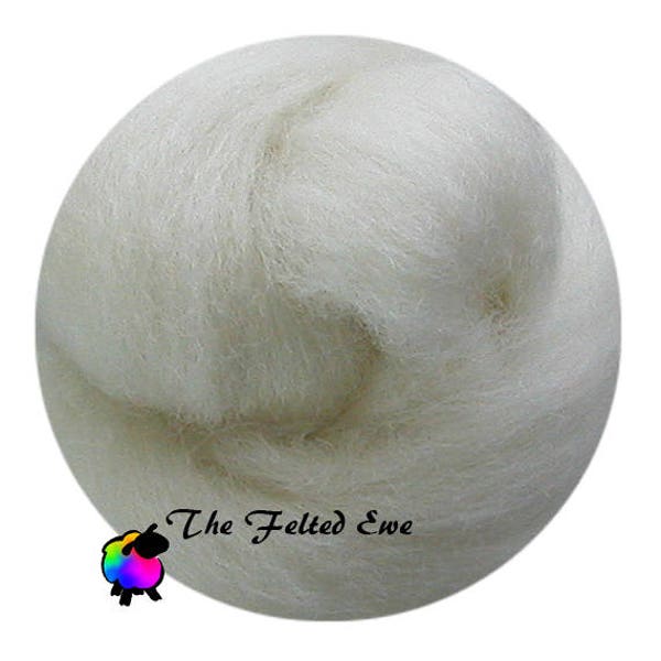 Needle Felting Wool Roving / DR1 - Winter White Carded Wool Roving - This is not a Pure White - Sold per 1 oz.