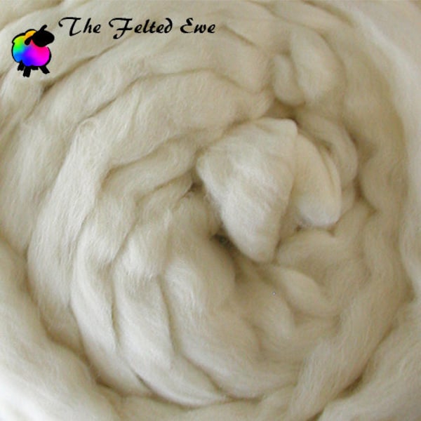 Natural Core Wool Carded Wool Roving / Needle Felting Core Wool - Sold per 1 oz.