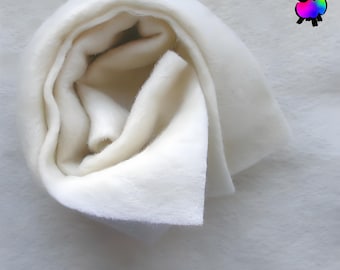 Off White 100% Merino Wool Prefelt Sheet 9" x 12"