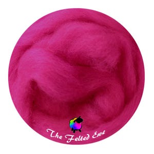 Needle Felting Wool Roving / ES40 Radiant Dahlia Carded Wool Sliver - Sold per 1 oz.