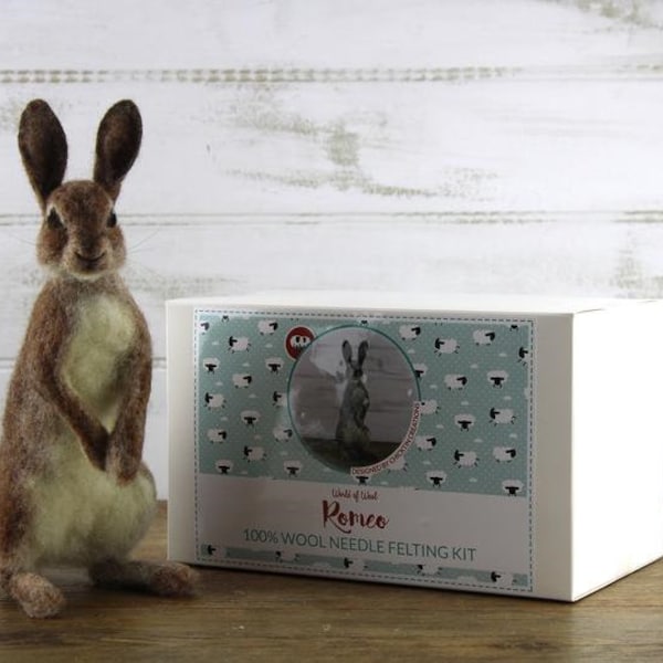 Needle Felting Kit - Romeo the Rabbit from World of Wool - Needle Felted Rabbit Kit