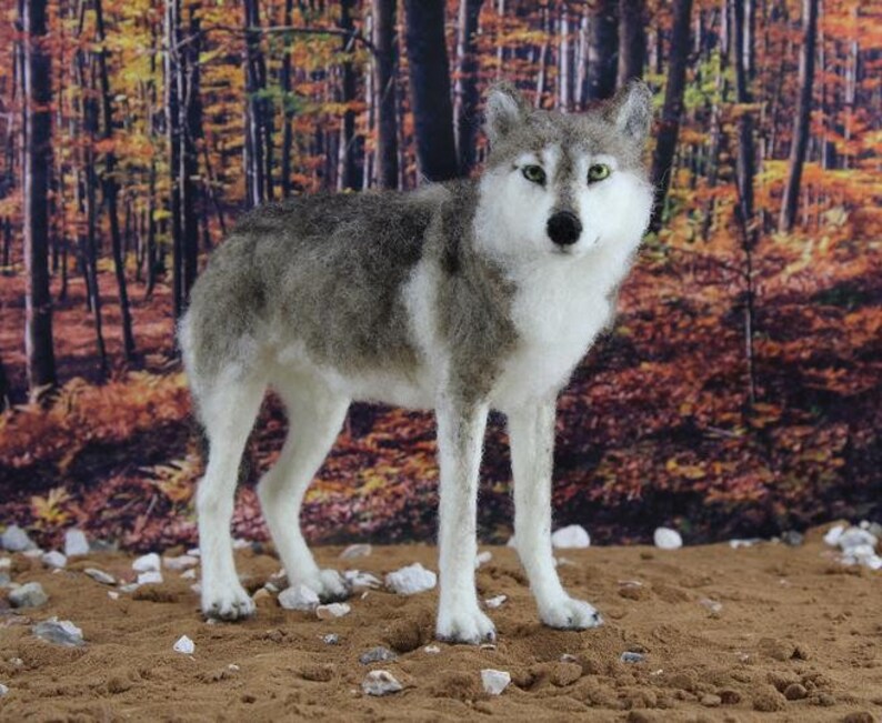 Needle Felting Kit Winston the Wolf From World of Wool Etsy