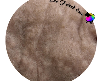 HFB22 Caramel Needle Felting Wool Batt: USA Merino & Suffolk Blend 1 oz
