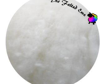 HFB1 Snowflake Needle Felting Wool Batt: Not a pure White 1 oz