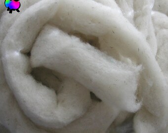 Natural Core Wool Rope Batt - Carded Needle Felting Wool, Sold per 1 oz.