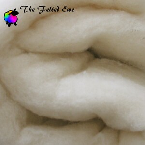 Premium Natural Core Wool Batt: Needle Felting Fiber - Sold per 1 oz image 1