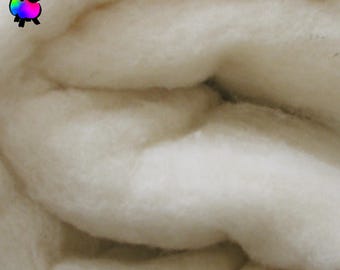 Premium Natural Core Wool Batt: Needle Felting Fiber - Sold per 1 oz