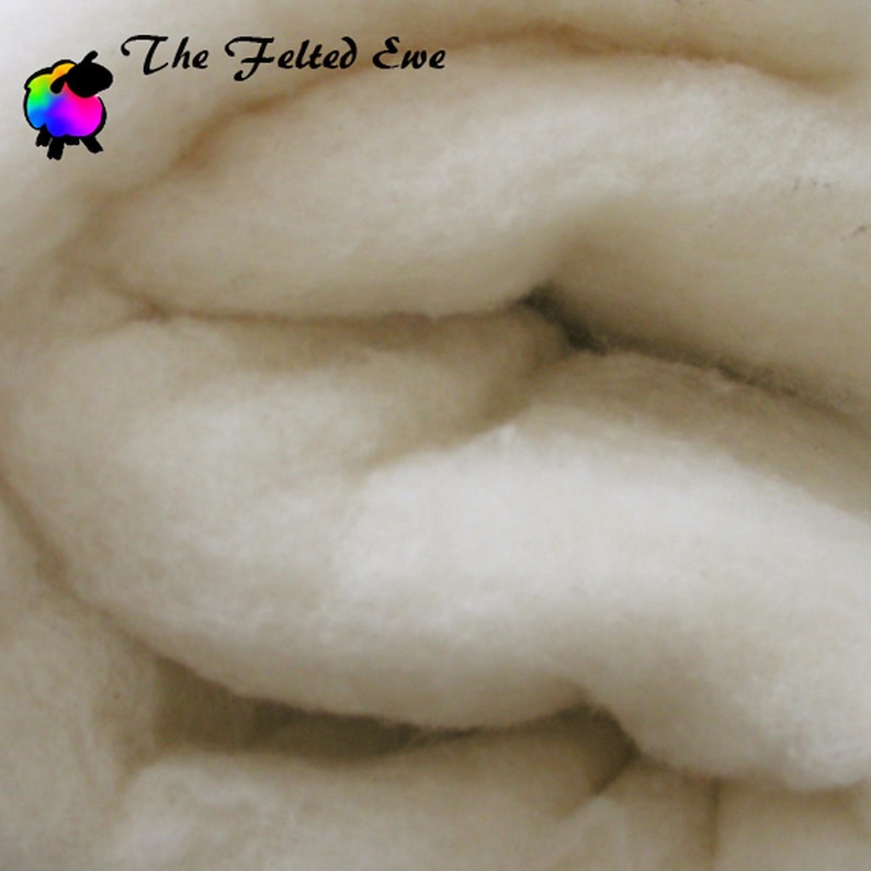 Premium Natural Core Wool Batt: Needle Felting Fiber - Sold per 1 oz image 1