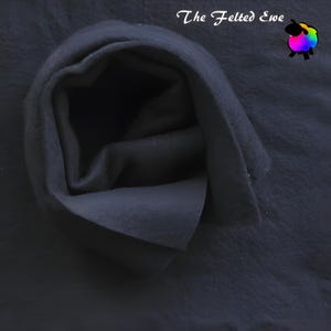 Raven Black 100% Merino Wool Prefelt Sheet 9" x 12"