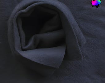 Raven Black 100% Merino Wool Prefelt Sheet 9" x 12"