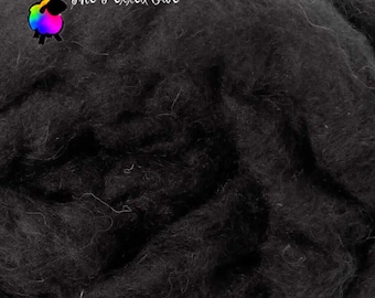 Natural Black Brown Core Wool Batt: Needle Felting Fiber - Sold per 1 oz