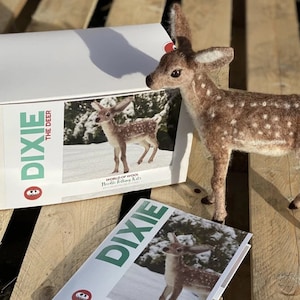 Needle Felting Kit: Dixie the Deer from World of Wool with Full Color Instructions