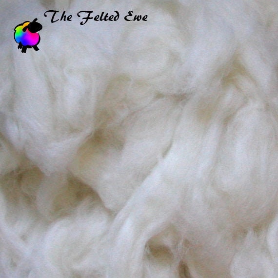 Natural Core Wool Carded Wool / Needle Felting Core Wool / Wool Stuffing -  Sold per 1 oz.