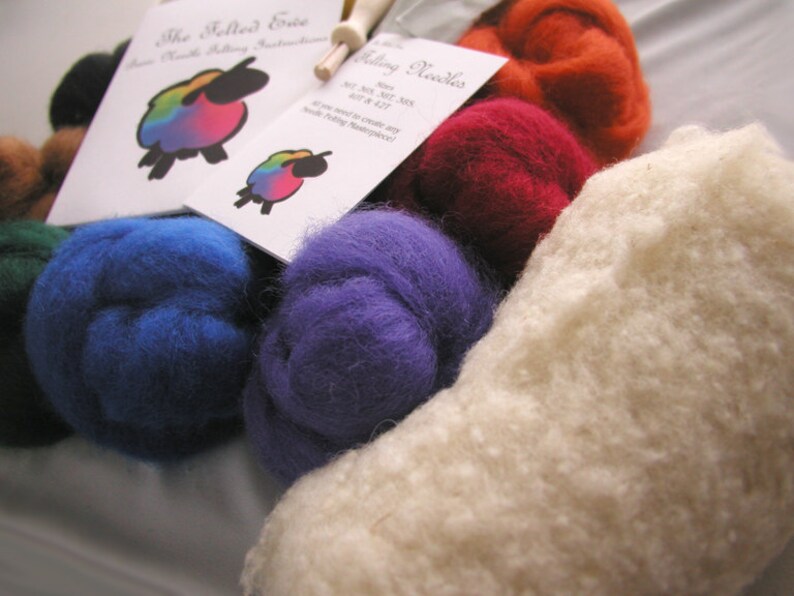 Needle Felting Kits Deluxe 10 Color Needle Felting Kit Etsy