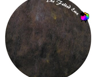 HFB25 Peppercorn Needle Felting Wool Batt: USA Merino & Suffolk Blend 1 oz