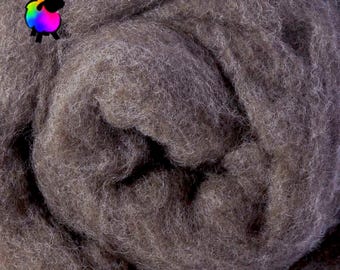 Natural Brown Core Wool Batt: Needle Felting Fiber - Sold per 1 oz