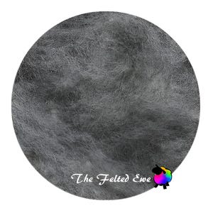 NR17 Timber Wolf Needle Felting Wool Batt: Carded Tyrolean Fiber 1 oz