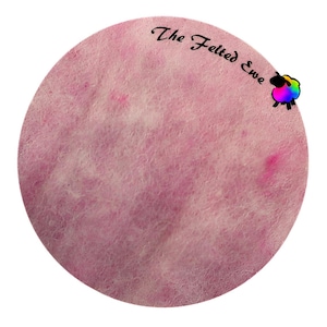 HFB11 Plumeria Needle Felting Wool Batt: USA Merino & Suffolk Blend 1 oz
