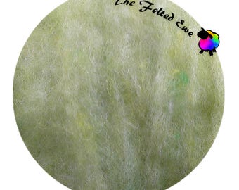 HFB19 Margarita Needle Felting Wool Batt: USA Merino & Suffolk Blend 1 oz