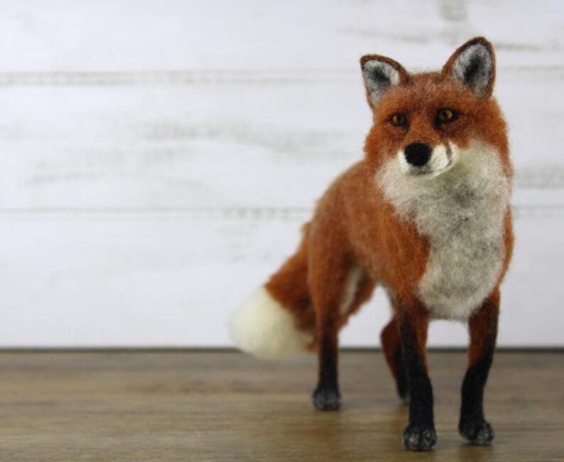 Needle Felting Kit Fabian the Fox From World of Wool Etsy