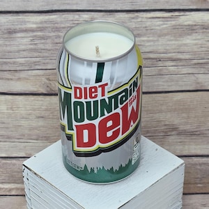 Soy Candle - Diet Mountain Dew Can Soy Candle with Mt Dew Scent - Hand Poured Soda Pop Can Candle