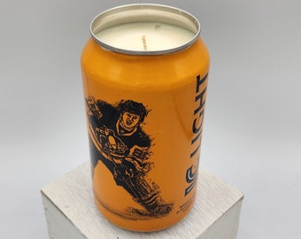 Soy Candle - Iron City IC Light NHL 2019 Pittsburgh Penguins Can Soy Candle with Custom Scent 12 oz Aluminium Can Pens