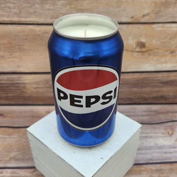 Soy Candle - Pepsi Cola Can Soy Candle with Cola Scent - Hand Poured Soda Pop Can Candle - New Logo