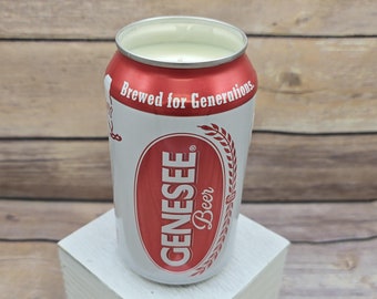 Soy Candle - Genesee Beer Can Soy Candle with Custom Scent or Fragrance in 12oz Aluminium Genny Rochester NY