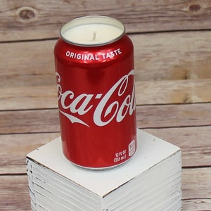 Soy Candle Coke Coca-Cola Can Soy Candle with Cola Scent Hand Poured Soda Pop Can Candle image 2