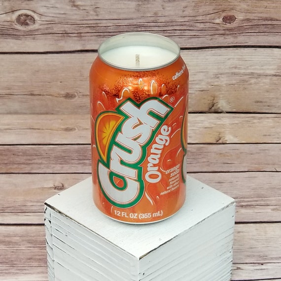 Orange Crush Soda Pop Can Soy Candle With Orange Soda Scent