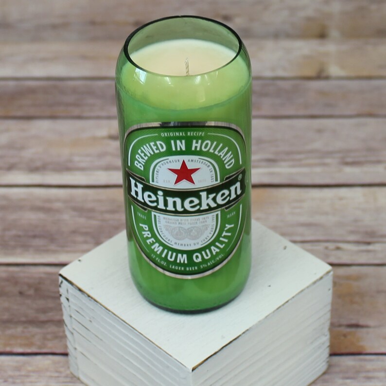 Soy Candle Heineken Glass Beer Bottle Soy Candle with Custom Etsy