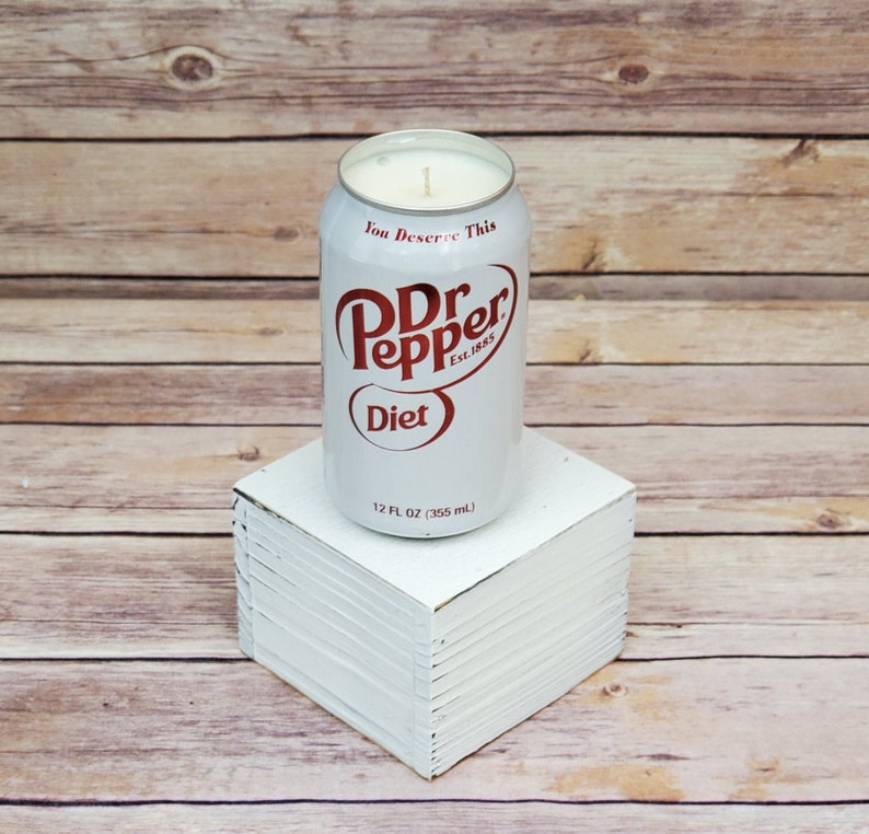 Soy Candle Diet Dr Pepper Soda Can Soy Candle With Dr Pepper Etsy