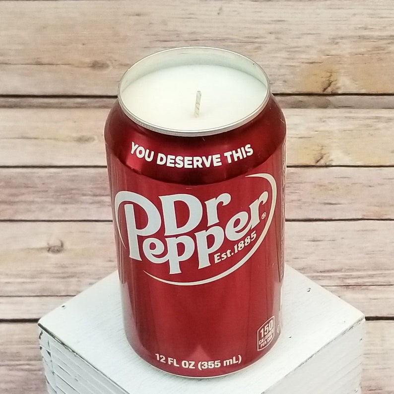 Dr Pepper Soda Pop Can Soy Candle With Dr Pepper Scent Etsy