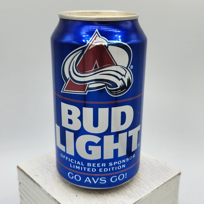 Soy Candle Bud Light NHL 2020 Colorado Avalanche Can Soy Candle with Custom Scent 12 oz Aluminium Can Go Avs Go image 5