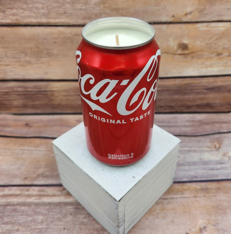 Soy Candle Coke Coca-Cola Can Soy Candle with Cola Scent Hand Poured Soda Pop Can Candle image 1