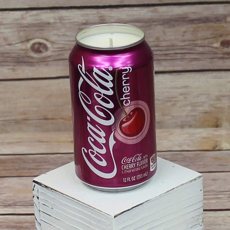 Unique Custom Coke Cola Scented Candle Collectables Coke Can Glass 12oz.