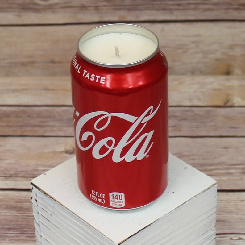 Soy Candle Coke Coca-Cola Can Soy Candle with Cola Scent Hand Poured Soda Pop Can Candle image 7