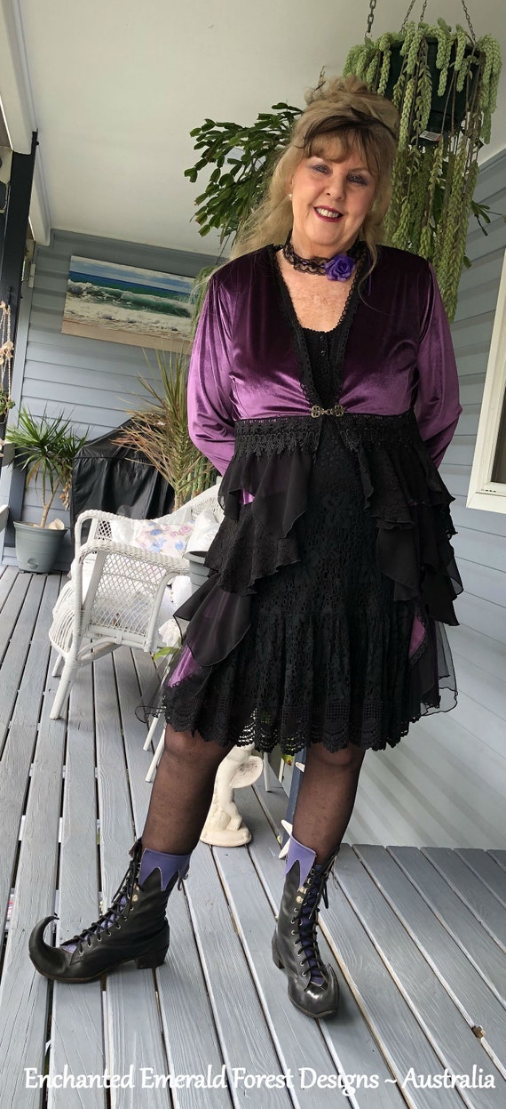 Stevie Nicks Style Clothing Dusty Purple Velour Victorian Etsy