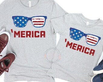 father son matching 4th of july shirts