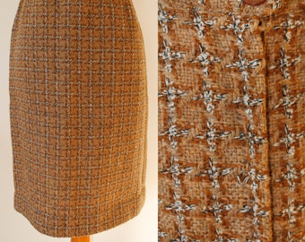 1950s Skirt- Brown- Plaid- Jantzen