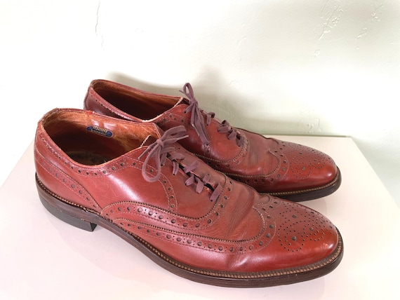 Vintage 1950s Men's Brown Leather Wingtips Dress Shoes Size US 11 (12-0287)  - Etsy