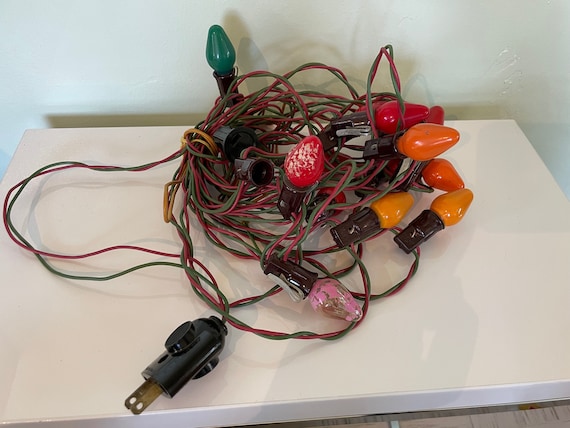 1940s 1950s Noma Christmas Colored String Lights Vintage Antique