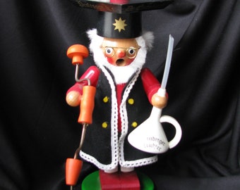 Original Vintage Steinbach Volskunst Professor Smoker Made in 1980s holzgalanterie Volkskunst Aus hohenhameln