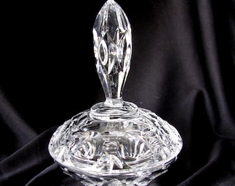 Vintage Crystal Cut Candy Dish with lid Nachtmann 1980's
