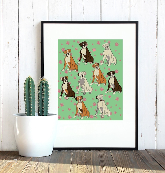 Art & Collectibles Digital Prints Boxer Pattern Download Printable Art ...